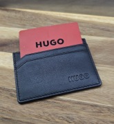 Hugo Boss męskie skórzane etui na karty z logo HUGO
