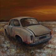 Obraz olejny Syrena 105 - cykl "Wrosty" 30/30 Damian Gierlach Art