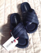 Klapki ZARA SRPLS | limitowana edycja | granatowe | nowe z metką