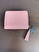 Nowy mały portfel damski zgaszony róż