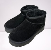 Ciepłe botki zamsz naturalny wełna Merino