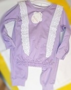 Nowy piękny dresik z bawełnianą koronką