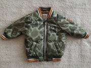 Zielona ocieplana moro kurtka sportowa bomberka misie F&F 62 jak nowa