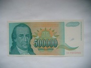 BANKNOT JUGOSŁAWIA 500000 Dinarów 1993 r.