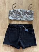 Cekinowy crop top na ramiączkach Motel rozmiar XS