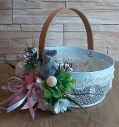 KOSZYCZEK WIELKANOCNY Z OZDOBĄ STROIKIEM PREZENT