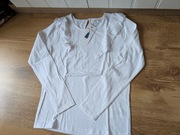 5 10 15 cudna bluzka na święta biała błyszczaca 164cm 10-12l nowa