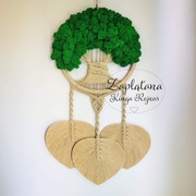 Drzewko szczęścia makrama chrobotek 