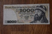 Banknot 2000 zł 1982 rok ser CE 
