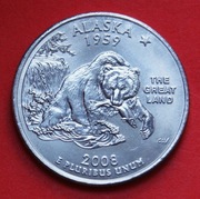 25 Centów 2008  P   r -     USA  Alaska       stan !!