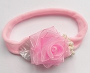 Opaska do włosów urodziny wesele roczek róża handmade