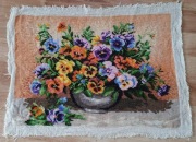 Kwiaty w wazonie-haft krzyżykowy