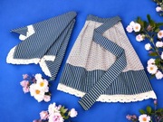 Fartuszek dziecięcy folk - 2 wzory - granat