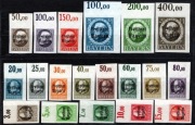 DR Bayern Bawaria Mi 152B-170B, seria 19 znaczków czystych z klejem i podl.