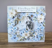 Kartka ślubna 3D, ręcznie robiona, handmade