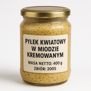 Pyłek Kwiatowy w Miodzie 400 g  Zbiór 2025  Kremowany Miód