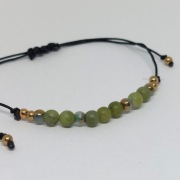 Bransoletka  ręcznie robiona jadeit zielony 