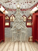 Choinka świąteczna z sznurka 