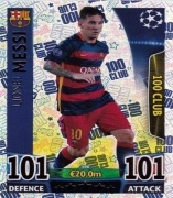 LIONEL MESSI CLUB 100 CARD