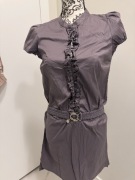 Sukienka Patrizia Pepe 42 | elegancka, pasek, grafitowa