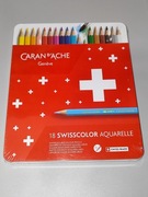 Kredki Akwarelowe Caran d’Ache Swisscolor Aquarelle 18 Sztuk Nowe