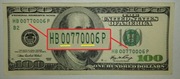 100 Dollars / USD, 00770006 Dużo Zer, Seria HB...P B2 2006
