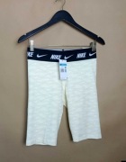 NIKE nowe kremowe kolarki M beżowe spodenki wysoki stan 47 cm