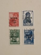 Rok 1941.Fi.1-2,4-5,  Łotwa,  pod okupacją niemiecką 