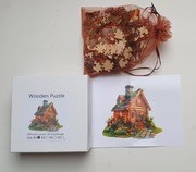 Drewniane puzzle - Piękny domek , rozmiar XL 