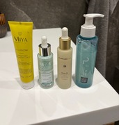 Zestaw używanych kosmetyków do pielęgnacji twarzy 