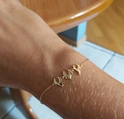 Pozłacana bransoletka łańcuszkowa Lilou - seria “Płomień Miłości”