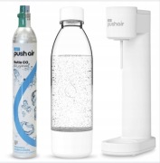 Dafi PushAir saturator z nabojem CO2 + butelka 0,7 l biały
