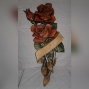 RZEŹBA Z DREWNA RÓŻA KWIATEK WALENTYKI 8 MARCA