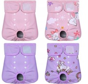 Petbank majtki na cieczkę wielokrotnego użytku dla psa 4 pary r.S