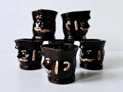 Gliniane Kubki Dzbanuszki z dzióbkiem PRL