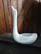 Ceramiczna figurka doniczka łabędz Vintage