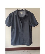 bawełniana Mustang koszula męska z kołnierzykiem elegancka krótki rękaw