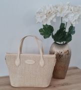 Letnia torebka shopper pleciona Pierre Cardin beżowa