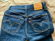 damskie dżinsy Levi's 501 rozmiar 25/30 ciemny granat jak nowe
