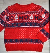 354* Świąteczny sweter wzorki 2/3 lat_ 92/98 cm