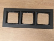 Ramka potrójna Czarne Szkło Szronione 4mm Ospel Sonata Prestige