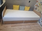 Łóżko + materac + tv LG