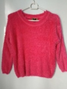 KATSUMI różowy puchaty sweter rS