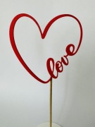 Topper serce napis love 8cm