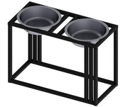 Miska dla psa podwójna, stojak metalowy XXL 50cm 2x4.7l  Polski Produkt 