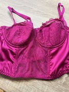 gorsetowi top z koronką fuksja 80b 36b