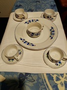 Filiżanki z talerzykami Lubiana wzór kaszubski komplet 1