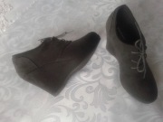 jak nowe botki 37 zamsz zieleń khaki półbuty