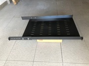 Półka do szaf rack 19" 1U, regulowana 650-800 mm, grafit (W-wa)