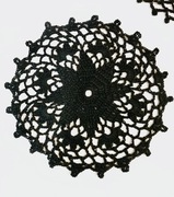 NOWA Śliczna serwetka bawełniana  18 cm Czarna